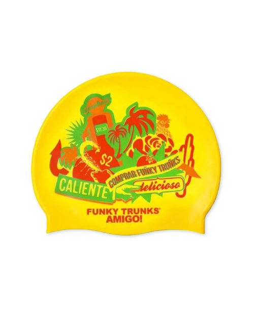 Funky Trunks Silicone Swimming Cap - Crazy Amigo