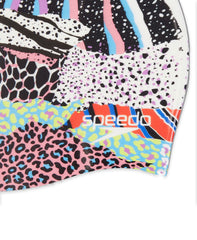 Speedo Digital Printed Cap White-Black-Matcha Green