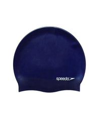 Speedo Plain Flat Silicone Cap Navy